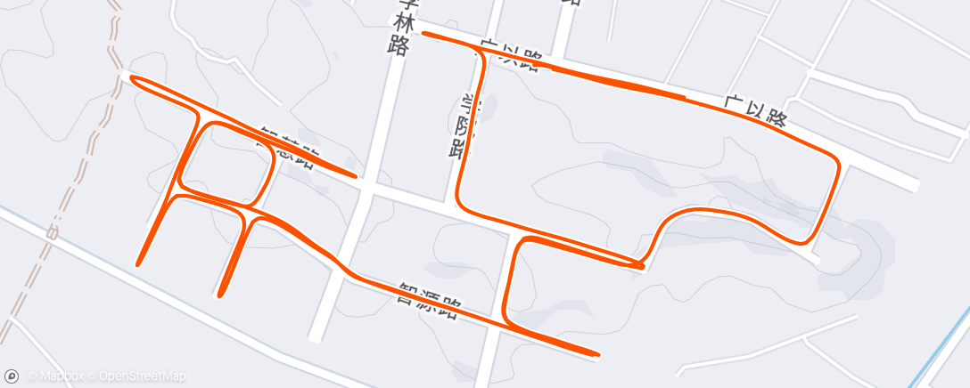 Map of the activity, Morning Run