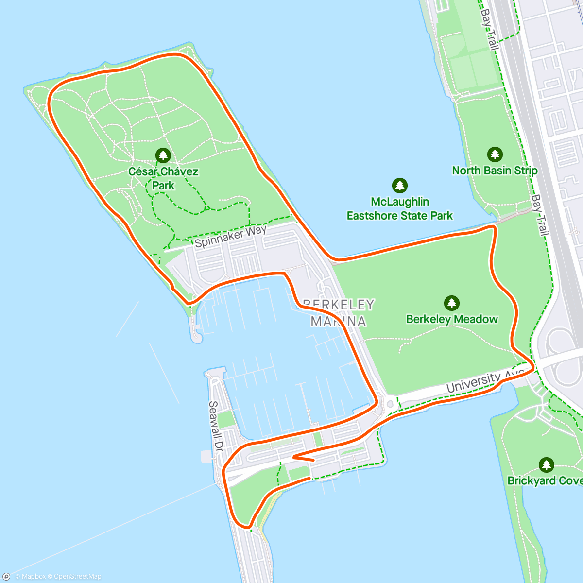 Map of the activity, More easy run