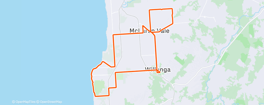 Map of the activity, Tour Down Under stage 1