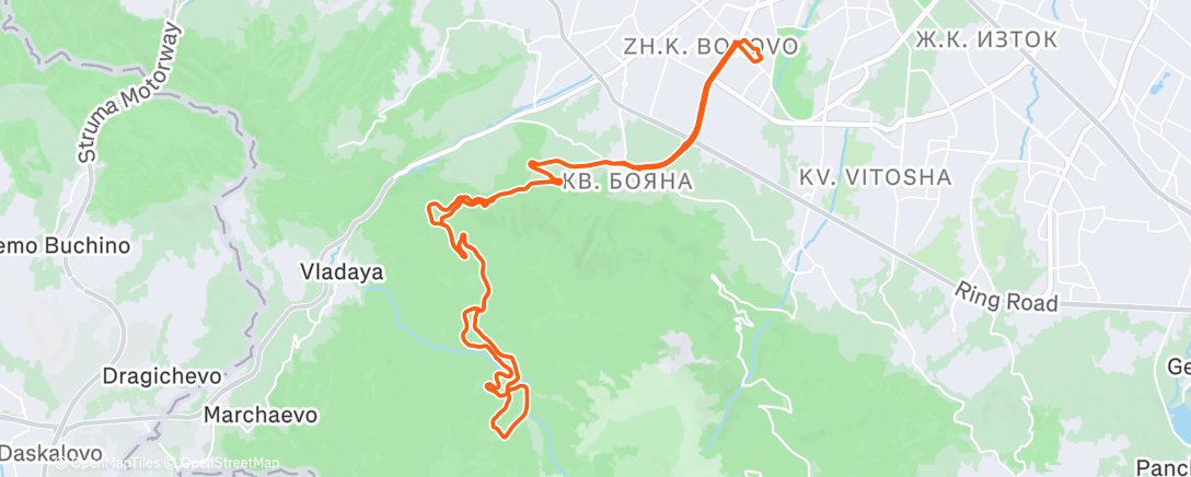 Map of the activity, Офелиите