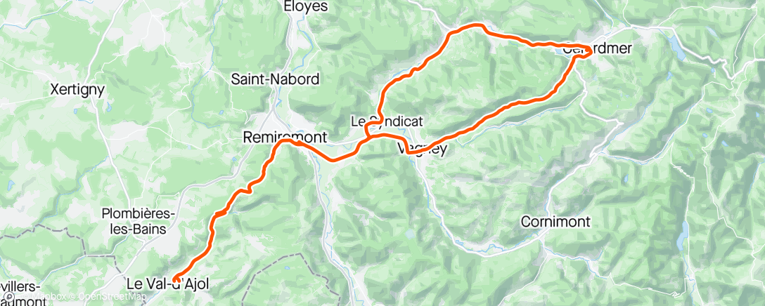 Map of the activity, Gerardmer