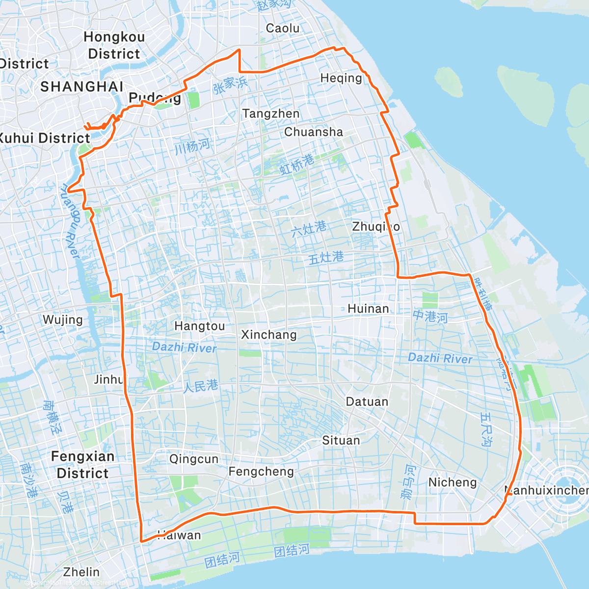 Map of the activity, Christmas ride