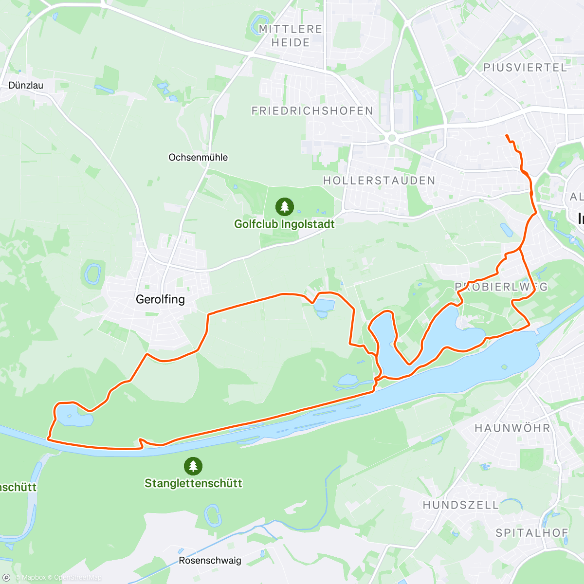 Map of the activity, Weihnachts-Halbmarathon