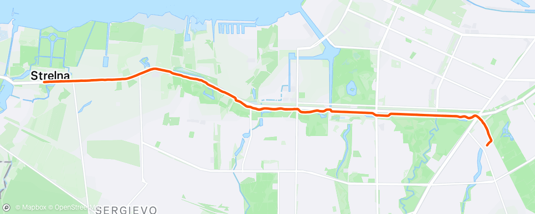 Map of the activity, Утренний забег