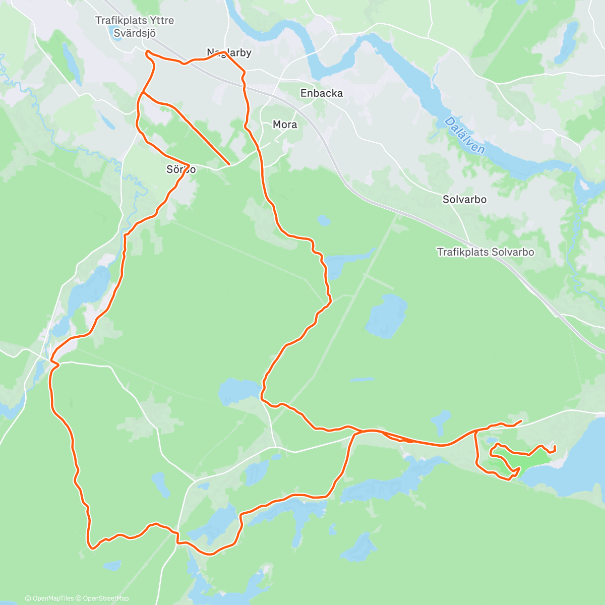 Map of the activity, 8st 8:a 2:or ute i kylan ❄️