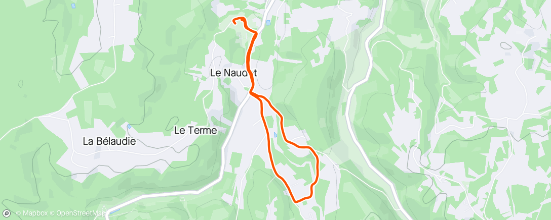 Map of the activity, A short evening jog