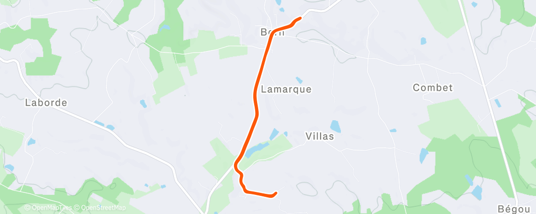 Map of the activity, Trail le matin