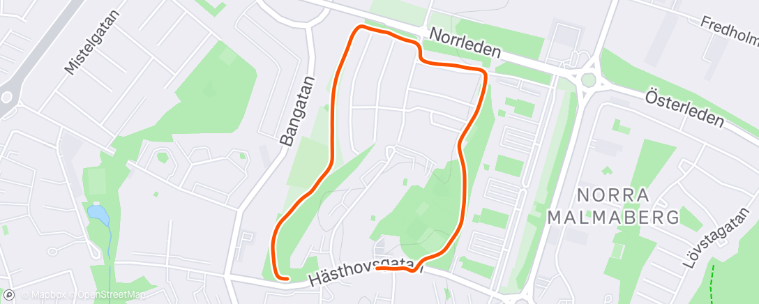 Map of the activity, Afternoon Walk