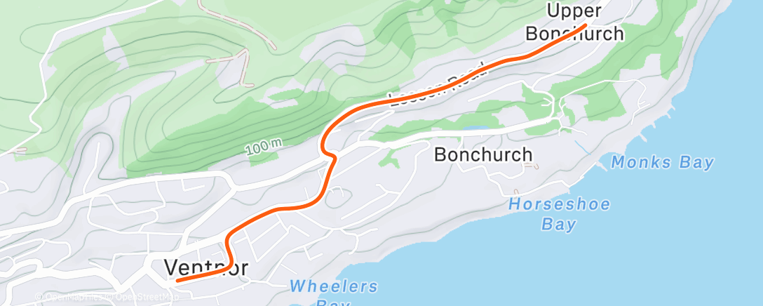 Map of the activity, Morning Run