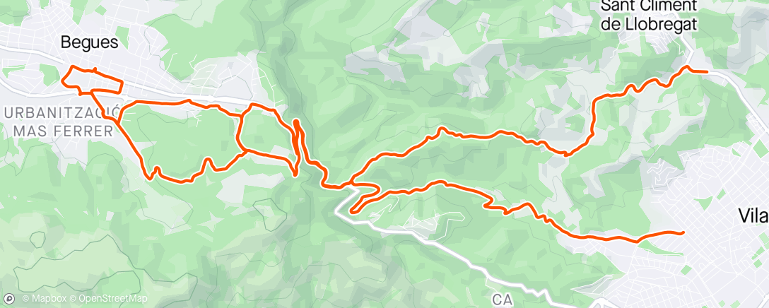 Map of the activity, Bici por la mañana con el Tete y el Lobo