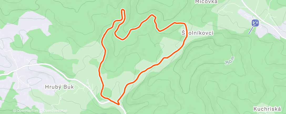 Map of the activity, Lunch Hike