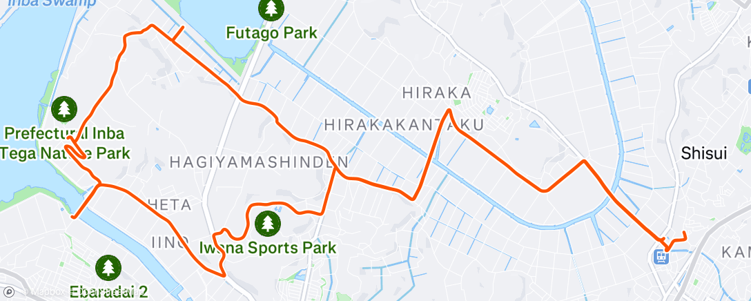 Map of the activity, 午後のライド