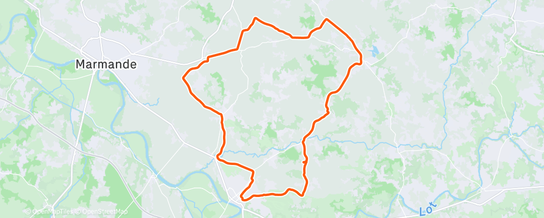 Map of the activity, Tour en val de Garonne