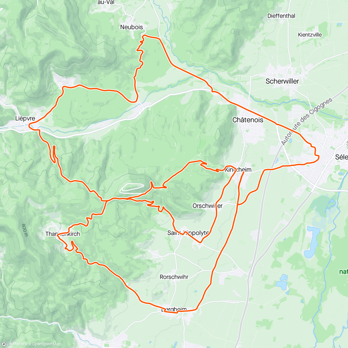 Map of the activity, Vélo - de la montagne…