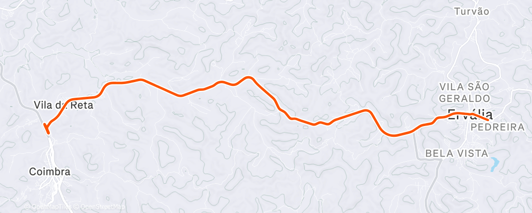 Map of the activity, Pedalada matinal