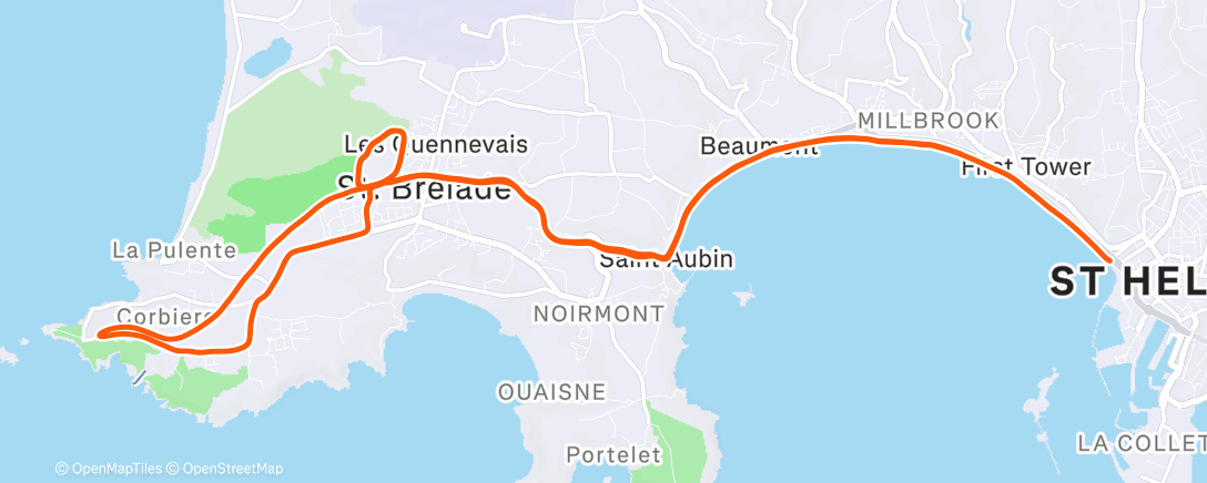 Map of the activity, Morning Run