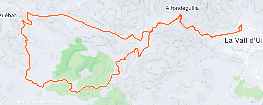 Map of the activity, Endurete bajo la lluvia ⛈️ ⛈️