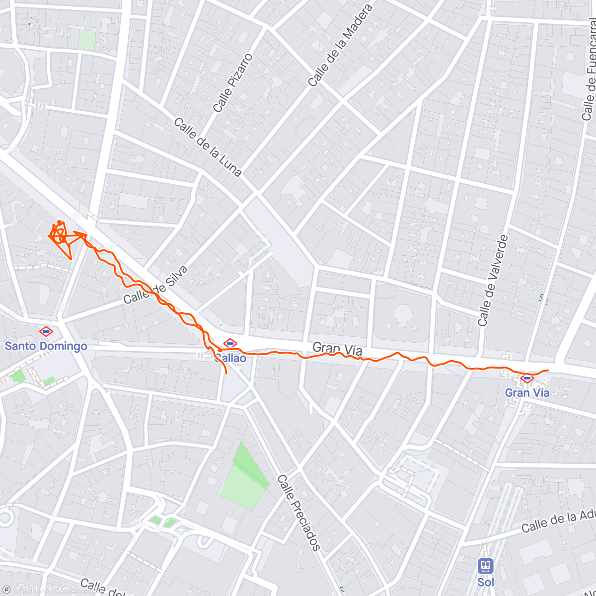 Map of the activity, Walk.