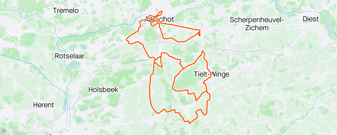 Map of the activity, Omloop van het Hageland