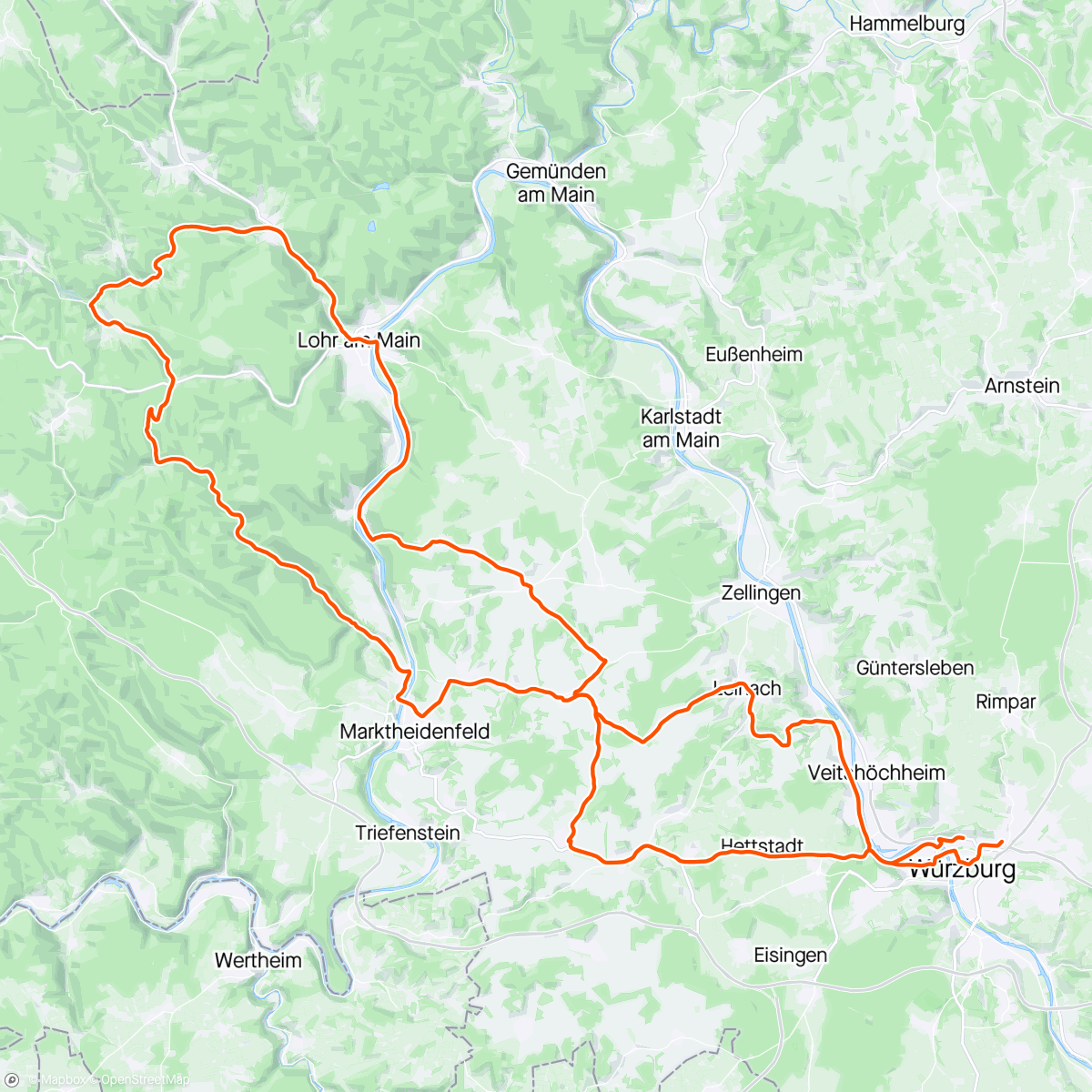 Map of the activity, Solo Spessart
