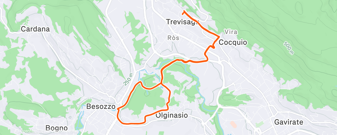 Map of the activity, Corsetta con mogliettina