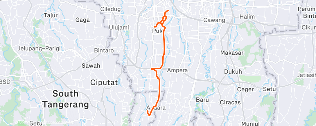 Map of the activity, Morning Ride