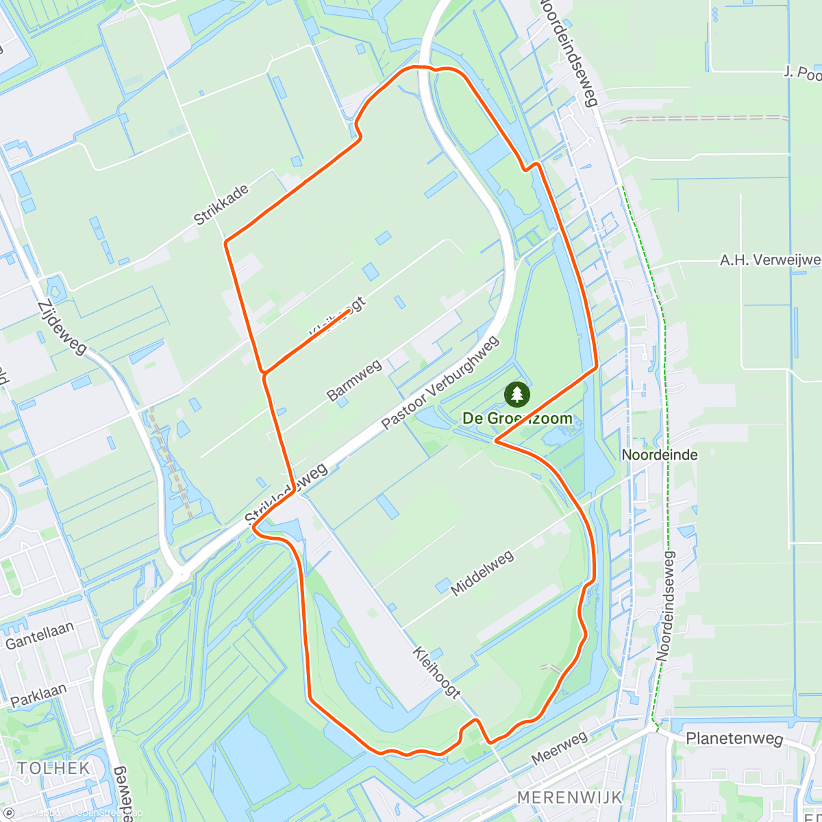 Map of the activity, Ochtendloop