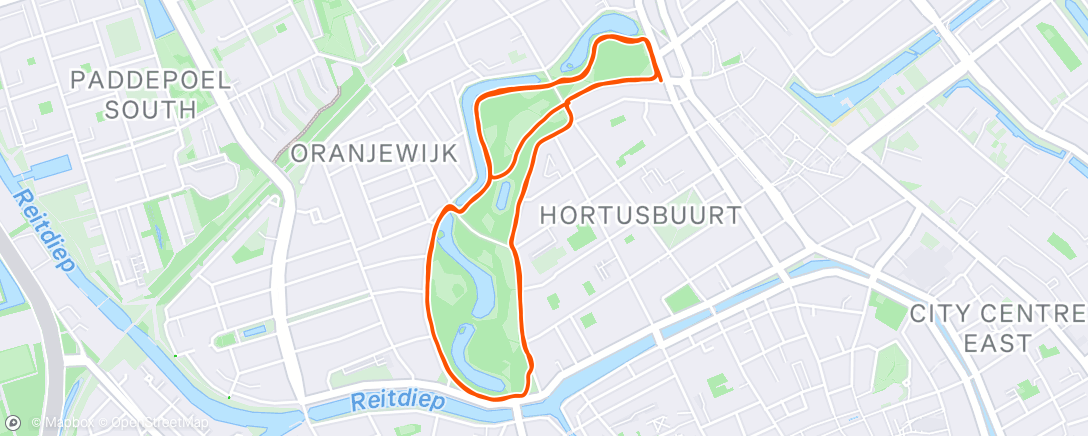 Map of the activity, Avondloop