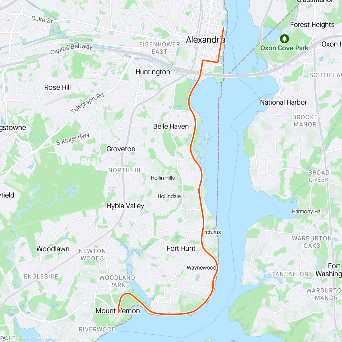 Mappa dell'attività Parkway 10M