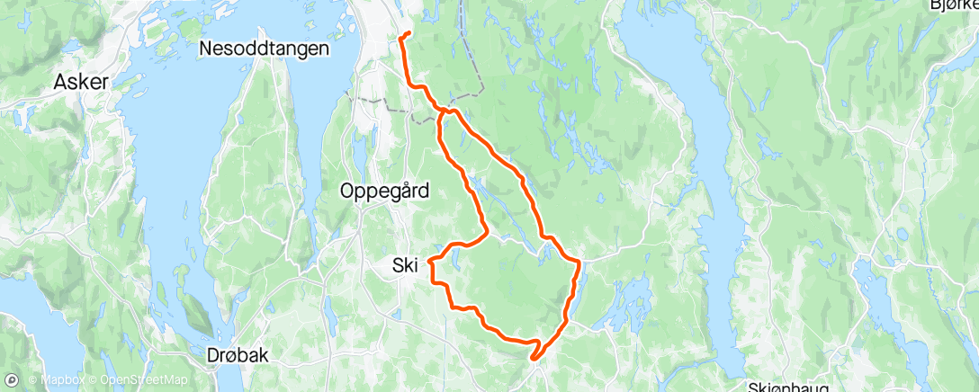 Map of the activity, Morning Ride fin søndagstur 😊🚴‍♀️🚴‍♂️
