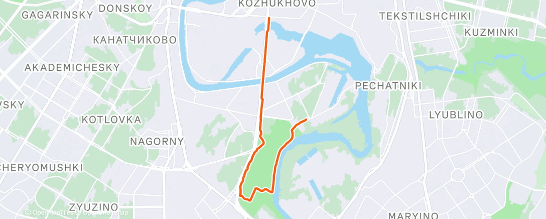 Map of the activity, Night Run