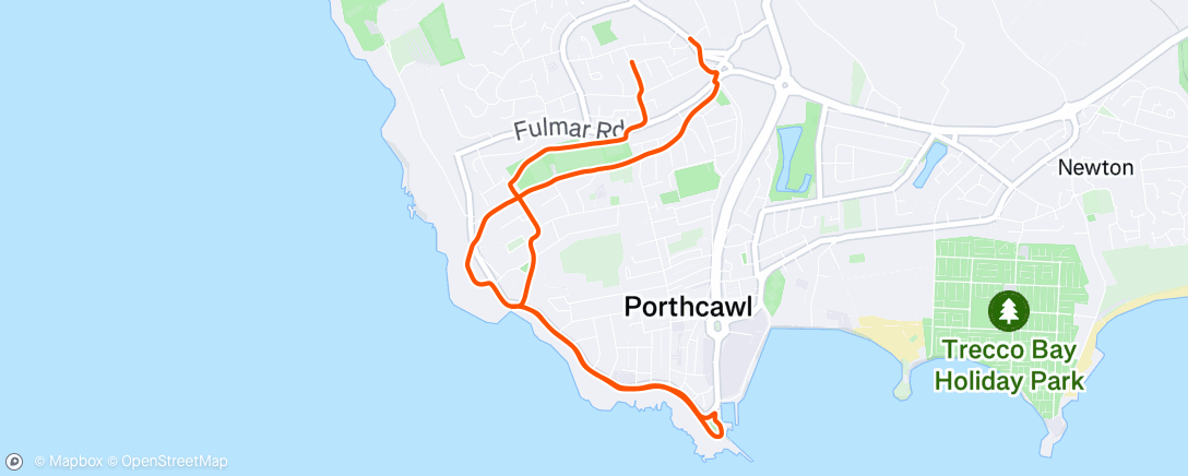 Map of the activity, Evening Walk
