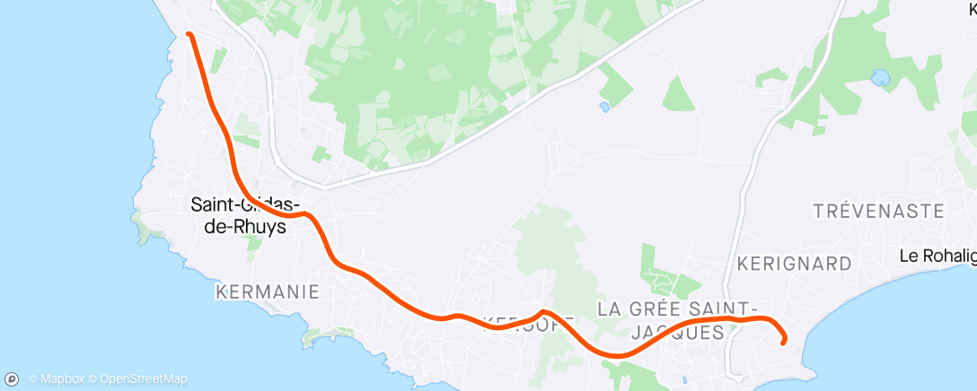 Map of the activity, Route