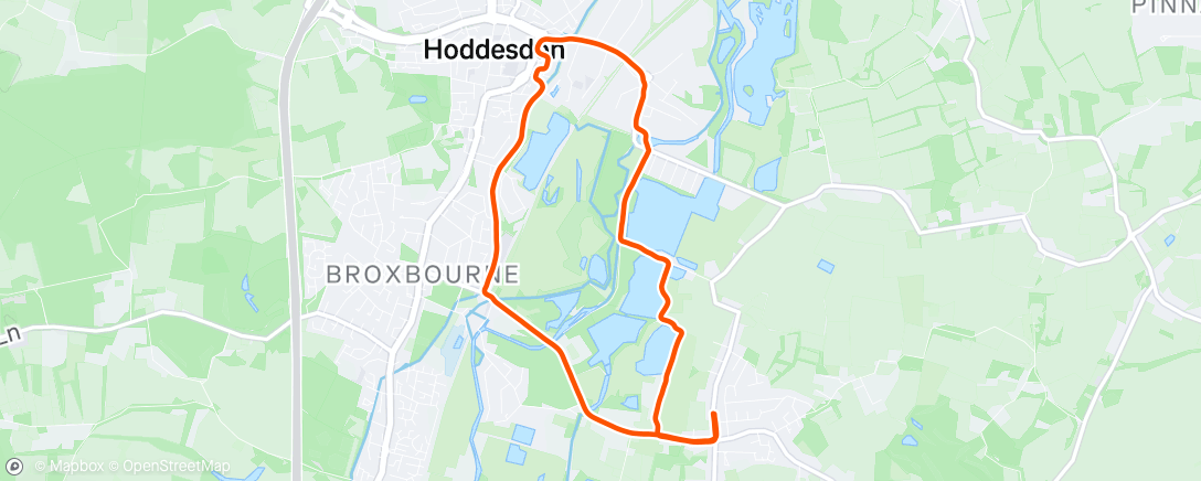 Map of the activity, Morning Run