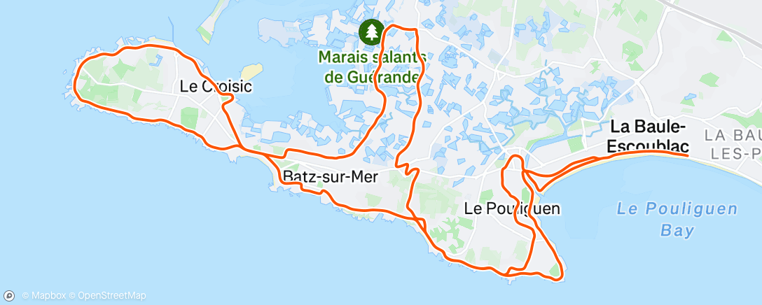 Map of the activity, Marathon de la Côte d'Amour