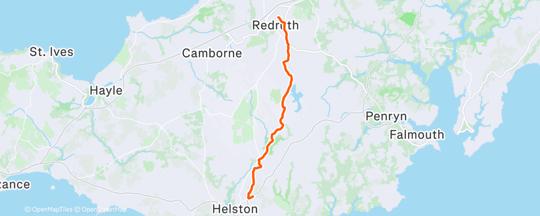 Map of the activity, Afternoon Run