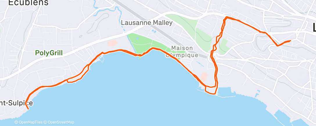 Map of the activity, Test des Stryd Duo 5.0