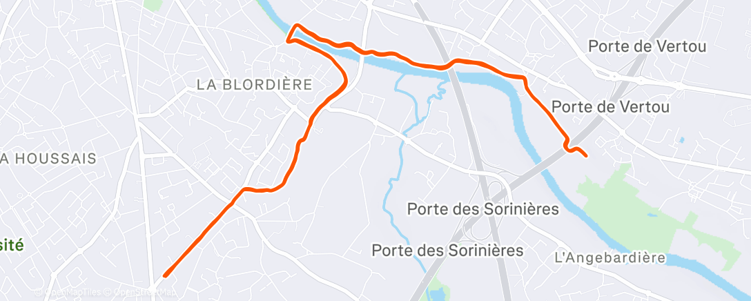 Map of the activity, Morning Run