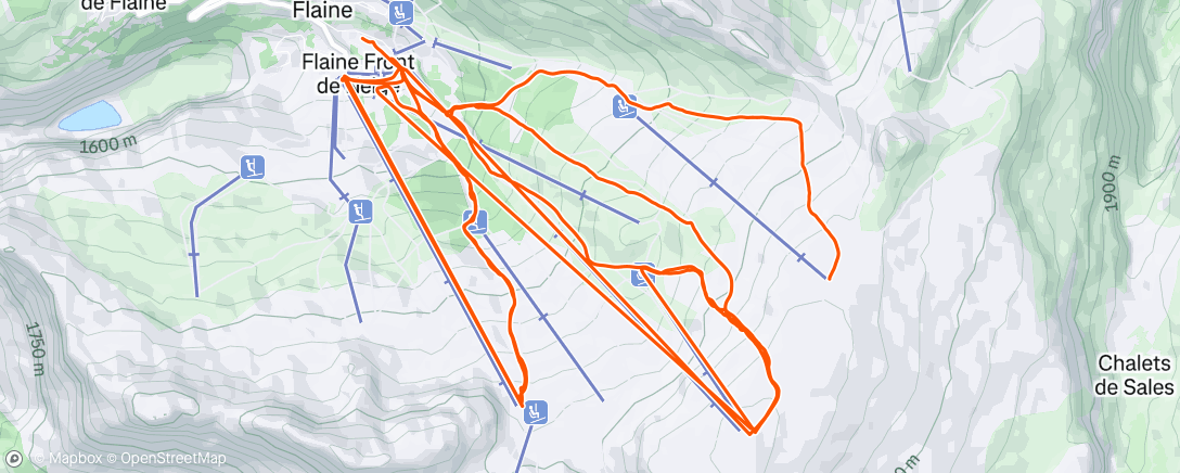 Map of the activity, Morning Alpine Ski