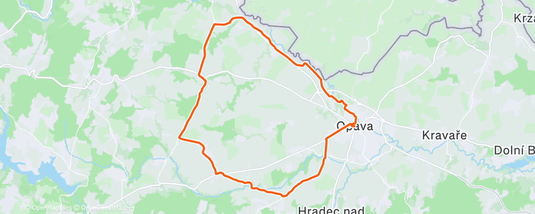 Map of the activity, Afternoon Ride