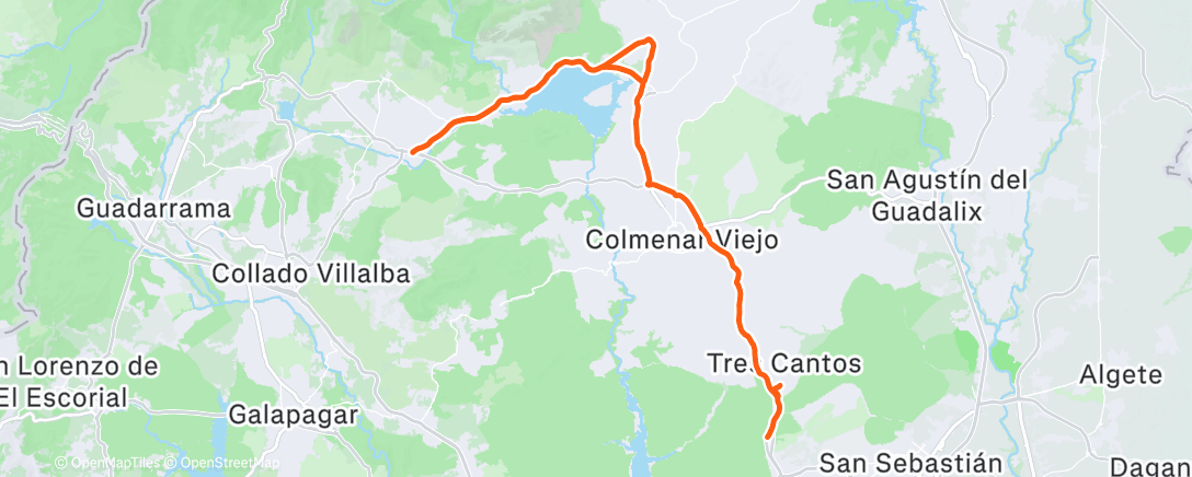 Карта физической активности (Bicicleta a la hora del almuerzo)