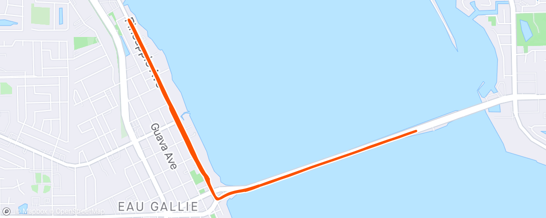 Map of the activity, causeways