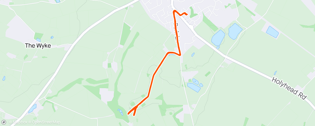 Map of the activity, Lodge Hill reps x10
