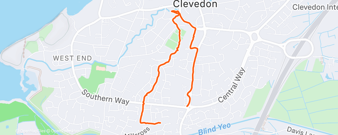 Map of the activity, Afternoon Walk