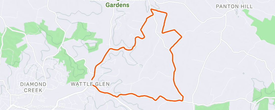 Map of the activity, Lunch digested at minute 60