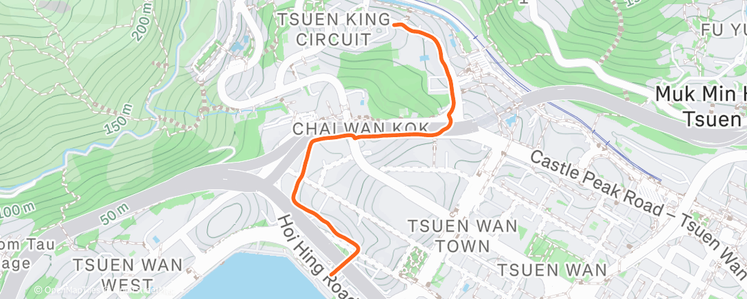 Map of the activity, Morning Run