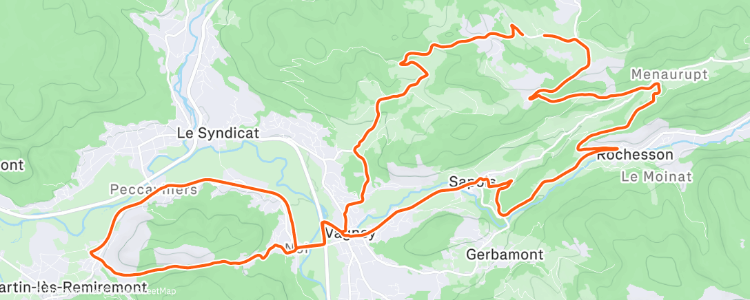 Map of the activity, Col de Cheneau
