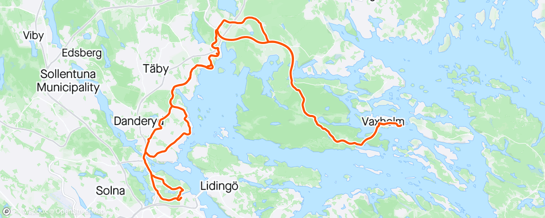 「Vaxholm och tillbaka」活動的地圖
