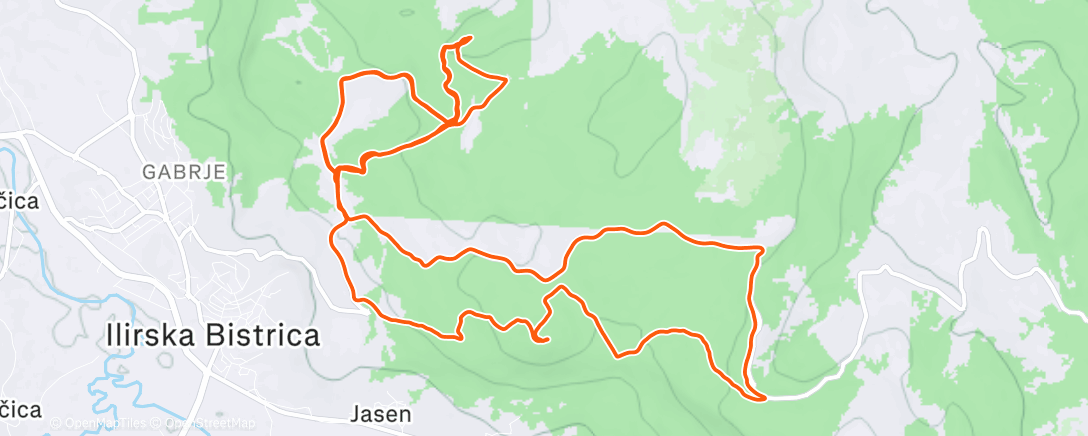 Map of the activity, Lunch E-Mountain Bike Ride