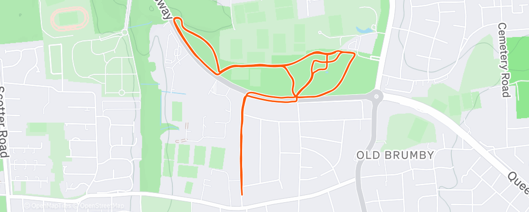 Карта физической активности (Morning parkrun)